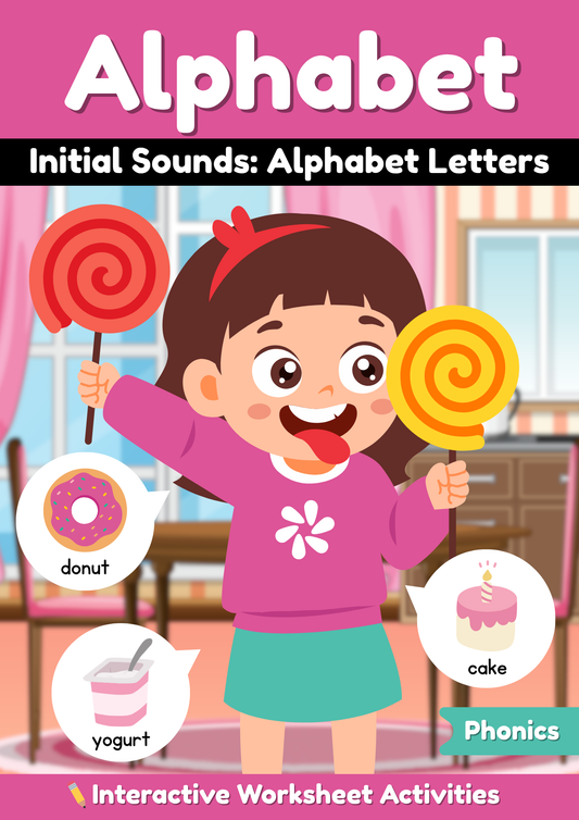 Alphabet Initial Sounds: Interactive Phonics Worksheet Activities