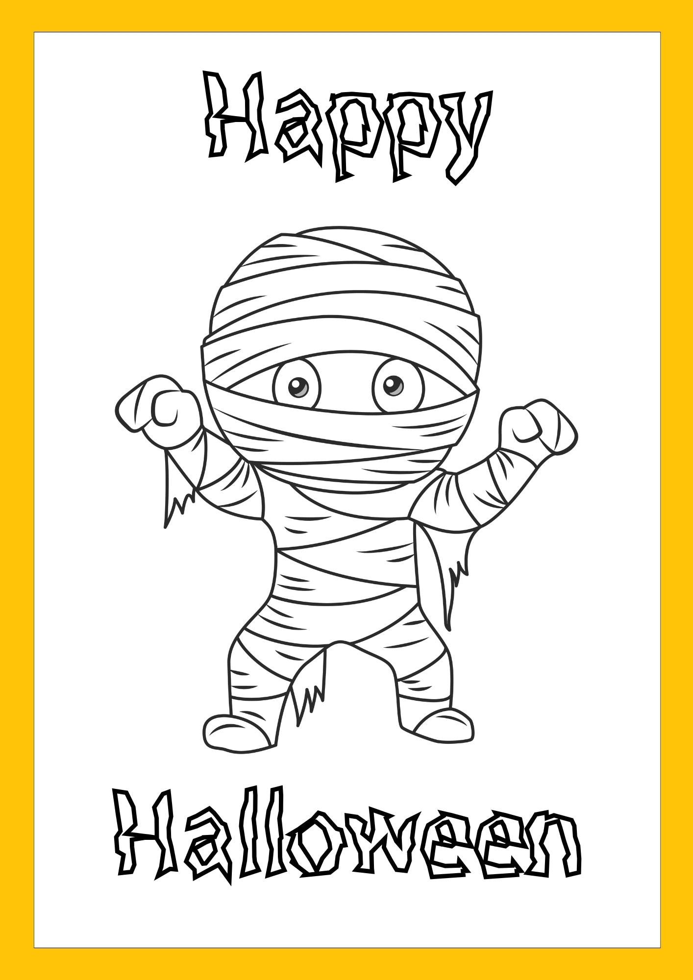 Happy Halloween Coloring Pages – Printable PDF